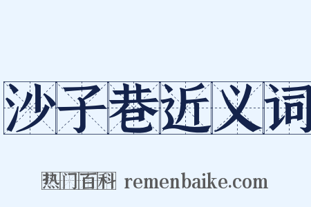 沙子巷近义词是什么意思的图片